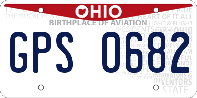 OH license plate GPS0682