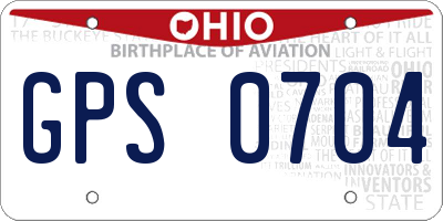OH license plate GPS0704