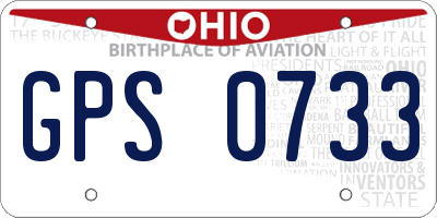 OH license plate GPS0733