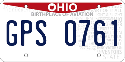 OH license plate GPS0761