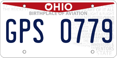 OH license plate GPS0779