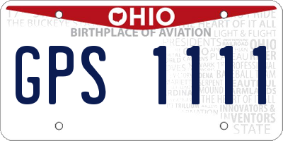 OH license plate GPS1111
