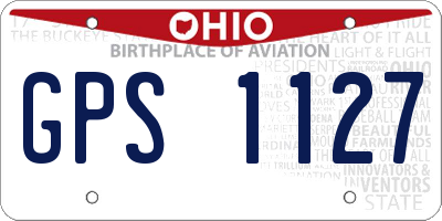 OH license plate GPS1127