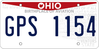 OH license plate GPS1154