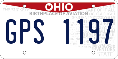 OH license plate GPS1197