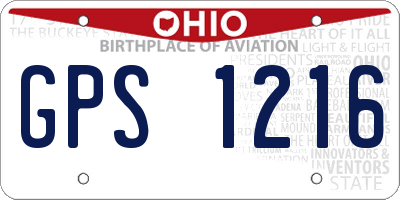 OH license plate GPS1216