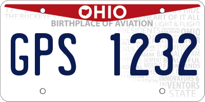OH license plate GPS1232