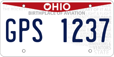 OH license plate GPS1237