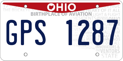 OH license plate GPS1287