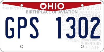 OH license plate GPS1302