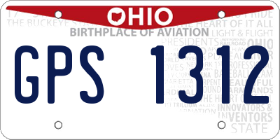 OH license plate GPS1312