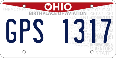 OH license plate GPS1317