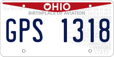 OH license plate GPS1318