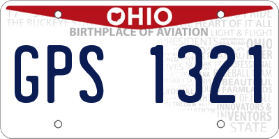 OH license plate GPS1321