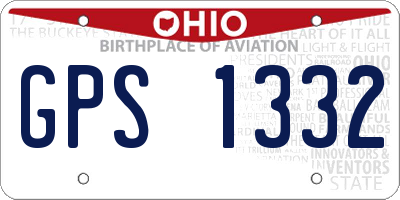 OH license plate GPS1332