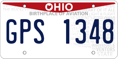 OH license plate GPS1348