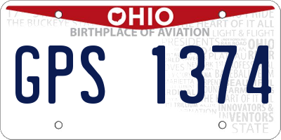 OH license plate GPS1374