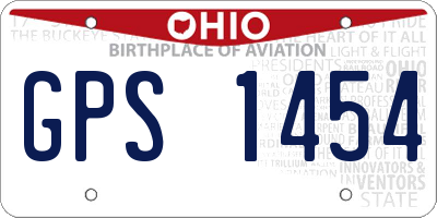 OH license plate GPS1454