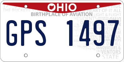 OH license plate GPS1497