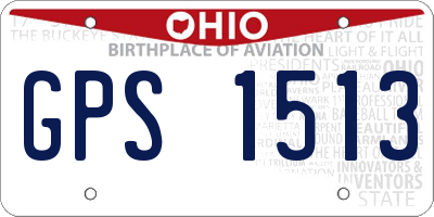 OH license plate GPS1513