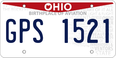 OH license plate GPS1521