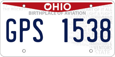 OH license plate GPS1538