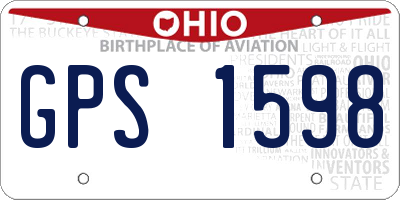 OH license plate GPS1598