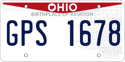 OH license plate GPS1678