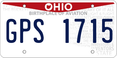 OH license plate GPS1715