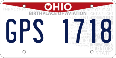 OH license plate GPS1718