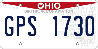 OH license plate GPS1730