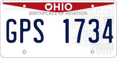 OH license plate GPS1734
