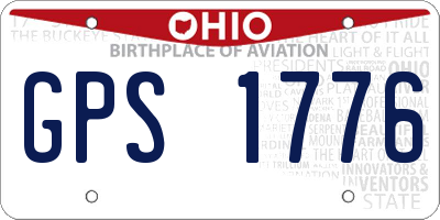 OH license plate GPS1776