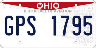 OH license plate GPS1795