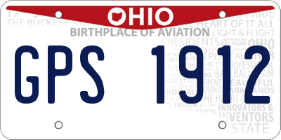 OH license plate GPS1912