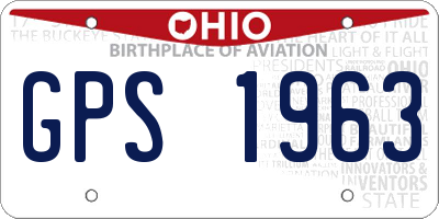 OH license plate GPS1963
