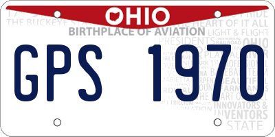 OH license plate GPS1970