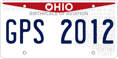 OH license plate GPS2012