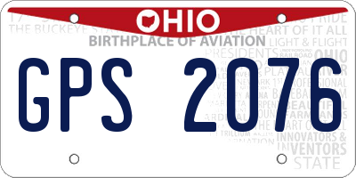 OH license plate GPS2076
