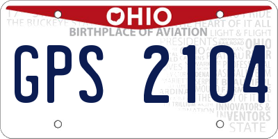 OH license plate GPS2104