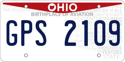 OH license plate GPS2109
