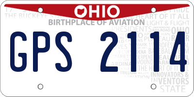 OH license plate GPS2114