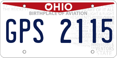 OH license plate GPS2115