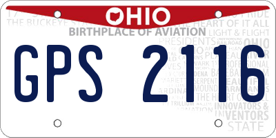 OH license plate GPS2116