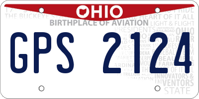 OH license plate GPS2124