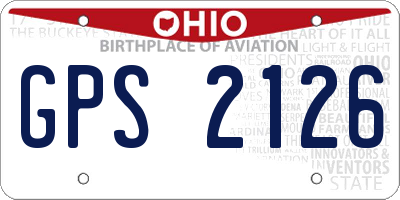 OH license plate GPS2126