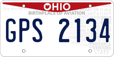 OH license plate GPS2134