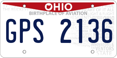 OH license plate GPS2136