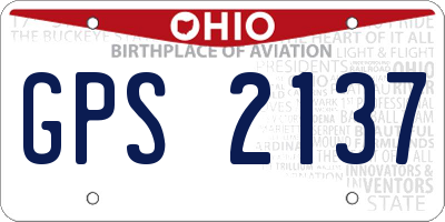 OH license plate GPS2137