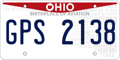 OH license plate GPS2138